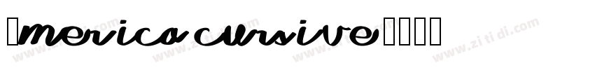 America cursive字体转换